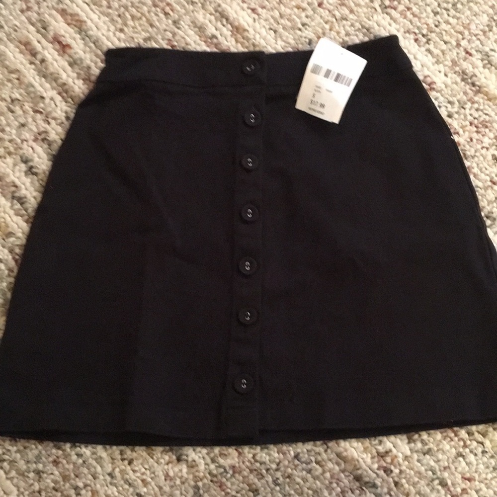 Black button up skirt